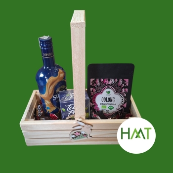 Drewniany Koszyk z Rączką – Naturalne Drewno Sosnowe, rustykalna ozdoba